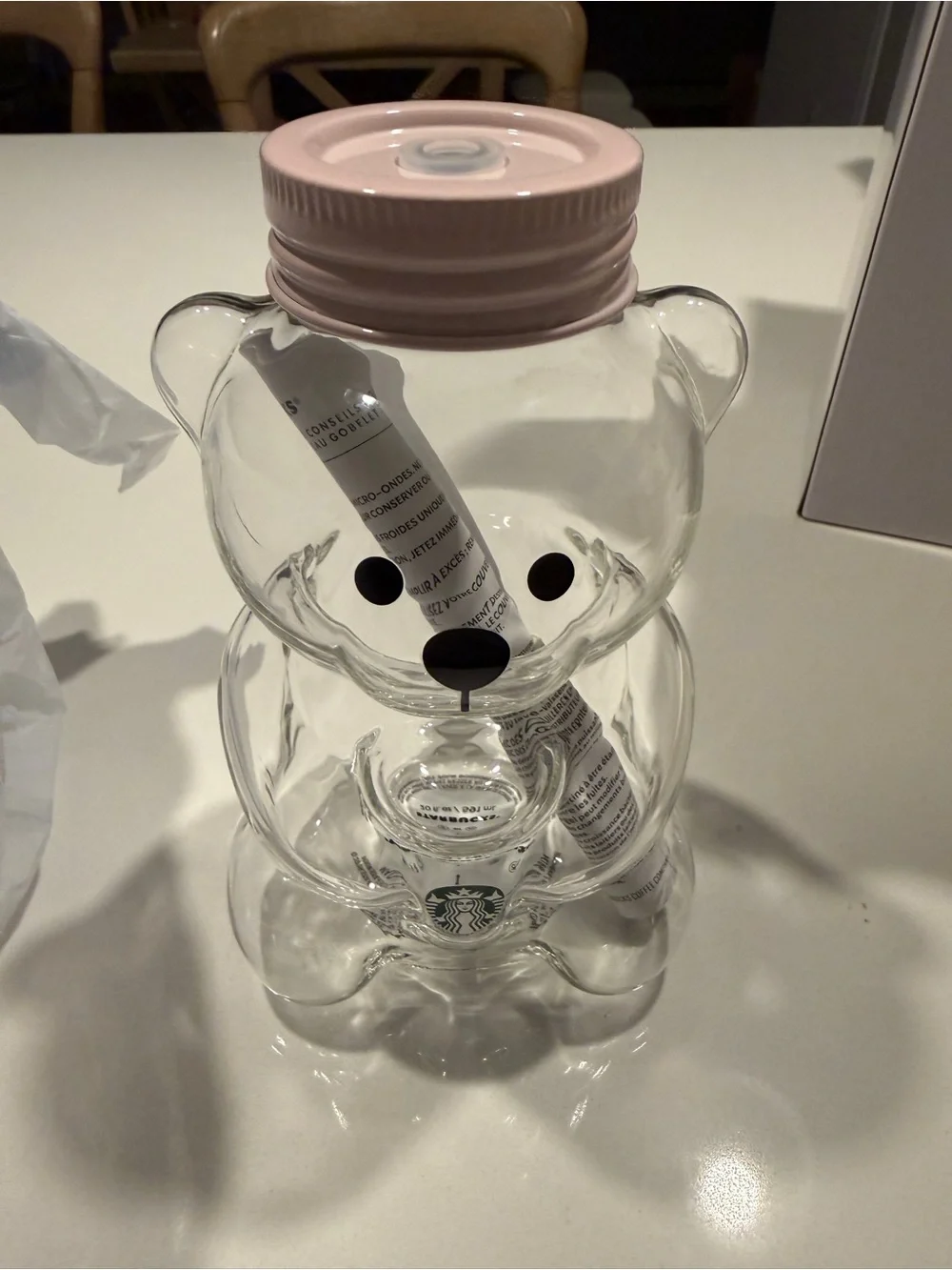 Starbucks Bundle Strawberry Bearista Cup and Wristlet Pouch with Charm Keyring